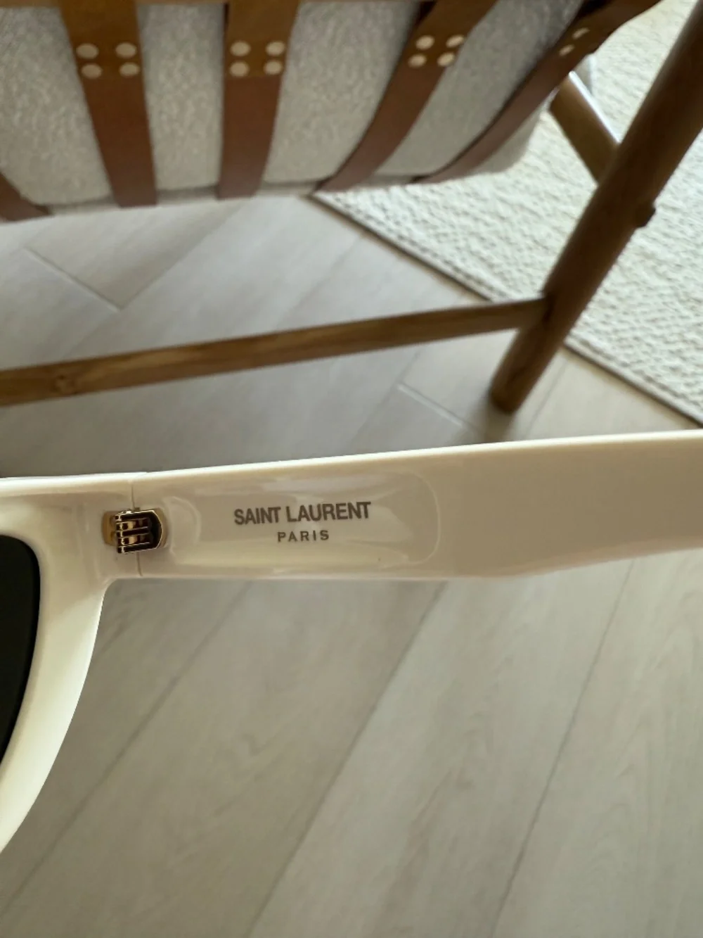 NEVER WORN - Saint Laurent Ivory Cat-Eye Sunglasses (With Case) - Picture 3 of 10